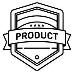 Product badge label shield emblem design template