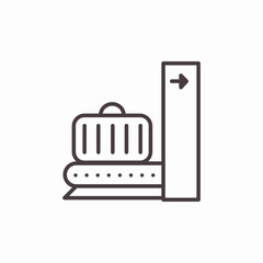 luggage belt graphic icon sign vector