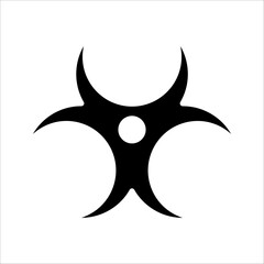 Malware Attention Hazard Icon Symbol isolated white background. vector illustration. color editable.