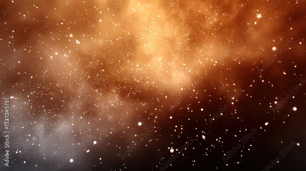 Aufkleber abstract golden particle background with bokeh, ideal for festive celebrations and backdrops