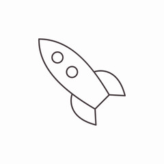 Fototapeta premium space rocket icon sign vector