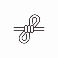 tied knot rope icon sign vector