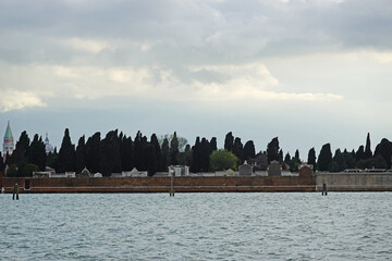 San Michele cemetery in Venice, Italy           