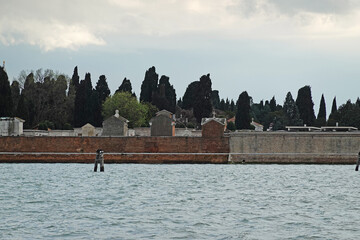 San Michele cemetery in Venice, Italy           