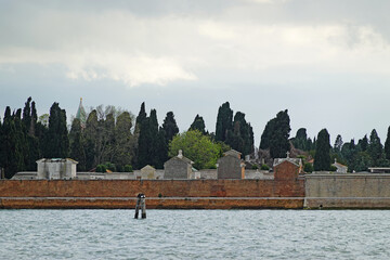 San Michele cemetery in Venice, Italy           