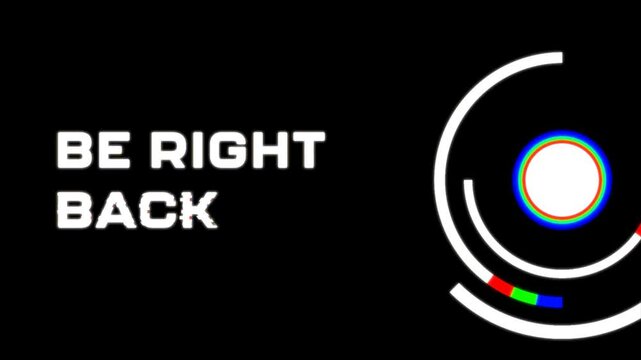 be right back 4k alpha channel with circle