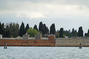 San Michele cemetery in Venice, Italy           