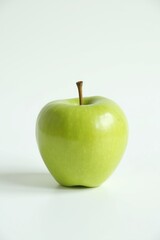 Green apple on white background