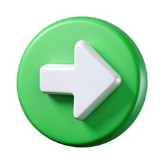 Green Circle Button with White Right Arrow Icon image