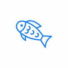 fish sea icon sign vector