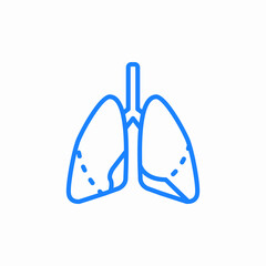 human lungs icon sign vector