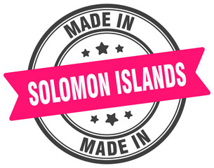 Fototapeta premium Made in Solomon Islands round sign. Made in Solomon Islands stamp.