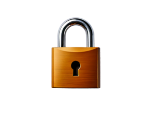 Lock icon isolated on a clean white background, featuring a bold design with sharp, high-resolution details. The edges are crisp and precise, emphasizing simplicity, clarity, and modern minimalistic s