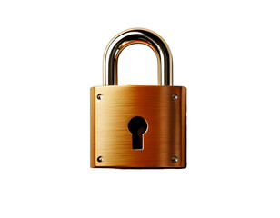 Naklejka premium Lock icon isolated on a clean white background, featuring a bold design with sharp, high-resolution details. The edges are crisp and precise, emphasizing simplicity, clarity, and modern minimalistic s