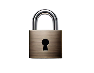 Lock icon isolated on a clean white background, featuring a bold design with sharp, high-resolution details. The edges are crisp and precise, emphasizing simplicity, clarity, and modern minimalistic s