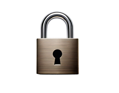 Lock icon isolated on a clean white background, featuring a bold design with sharp, high-resolution details. The edges are crisp and precise, emphasizing simplicity, clarity, and modern minimalistic s