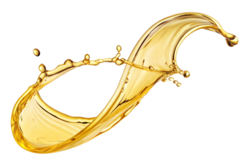 Dynamic Splash of Golden Liquid A Captivating Display of Motion and Fluidity Against a Deep Black Backdrop