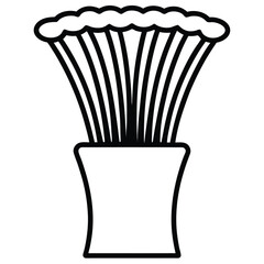 silhouette spaghetti on white background