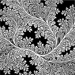 Fototapeta premium fractal background, black and white vector 