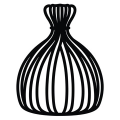 silhouette spaghetti on white background