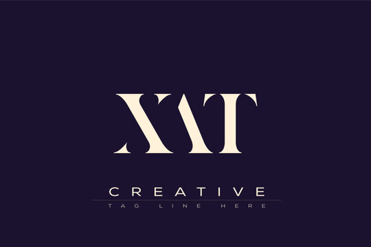 XAT abstract letter logo design. This logo is designed by three abstract letters.