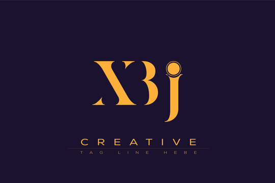 XBJ abstract letter logo design. This logo is designed by three abstract letters.