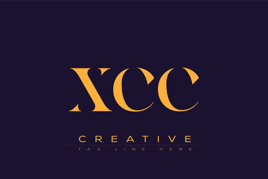 XCC abstract letter logo design. This logo is designed by three abstract letters.