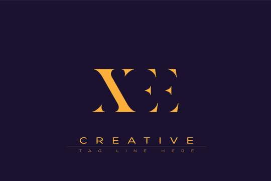 XEE abstract letter logo design. This logo is designed by three abstract letters.