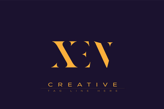 XEN abstract letter logo design. This logo is designed by three abstract letters.