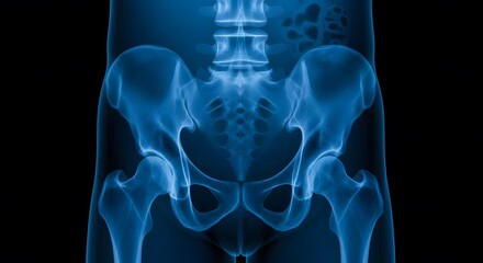 Human Pelvis X-Ray: Detailed Anatomy Visualization