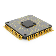 Computer processor microchip isolated