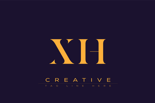 XIH abstract letter logo design. This logo is designed by three abstract letters.