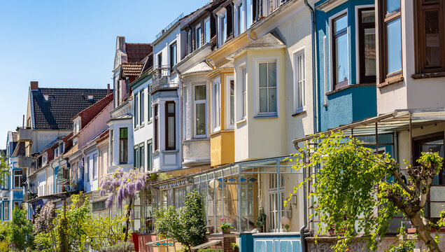 Bunte H&auml;userfassaden in der Bremer Neustadt