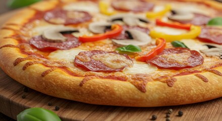 Delicious Pepperoni and Mushroom Pizza A Culinary Delight