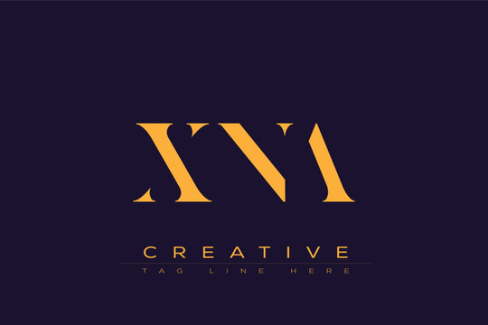 XNA abstract letter logo design. This logo is designed by three abstract letters.