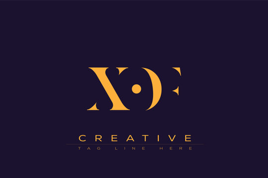 XOF abstract letter logo design. This logo is designed by three abstract letters.
