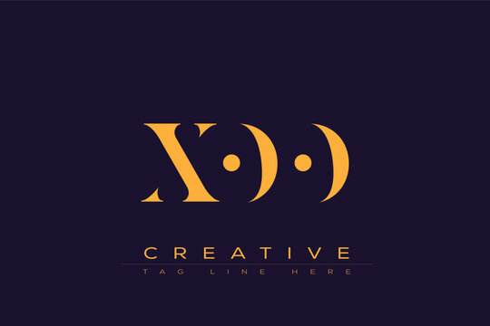 XOO abstract letter logo design. This logo is designed by three abstract letters.