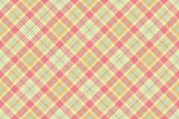 Delightful pastel plaid pattern. Soft pink, yellow, and blue hues create a cheerful, versatile design ideal for textiles, stationery, or website backgrounds.