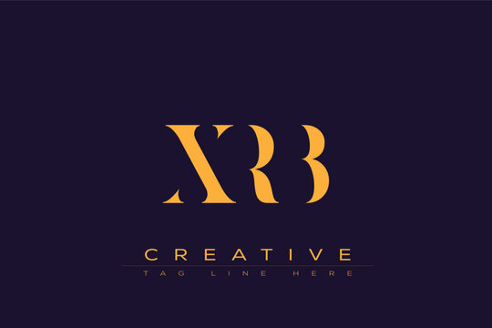XRB abstract letter logo design. This logo is designed by three abstract letters.