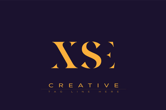 XSE abstract letter logo design. This logo is designed by three abstract letters.
