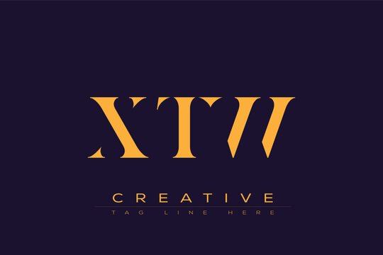 XTW abstract letter logo design. This logo is designed by three abstract letters.