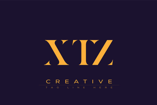 XTZ abstract letter logo design. This logo is designed by three abstract letters.