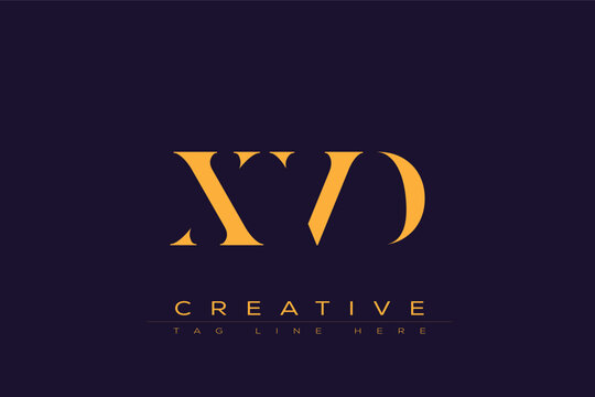 XVD abstract letter logo design. This logo is designed by three abstract letters.