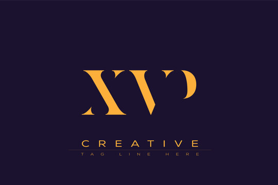 XVP abstract letter logo design. This logo is designed by three abstract letters.