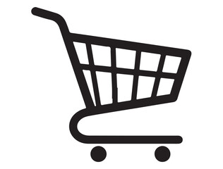 SHOPPING CART ICON SILHOUETTE