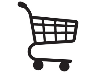 SHOPPING CART ICON SILHOUETTE