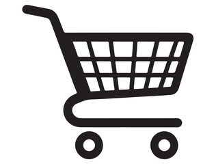 SHOPPING CART ICON SILHOUETTE
