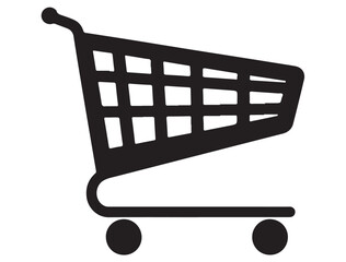 SHOPPING CART ICON SILHOUETTE