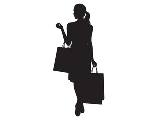 SHOPPING WOMAN SILHOUETTE