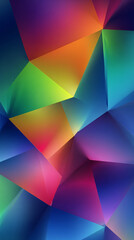 Obraz premium A vibrant abstract background featuring a geometric design with multiple colors and sharp edges